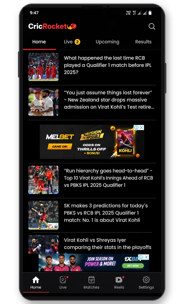 In-feed app activation